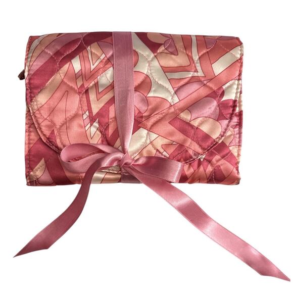 Avon Other - Avon Satin Jewelry Makeup Travel Trifold Tie Closure Zip Pouches 5X7 Folded